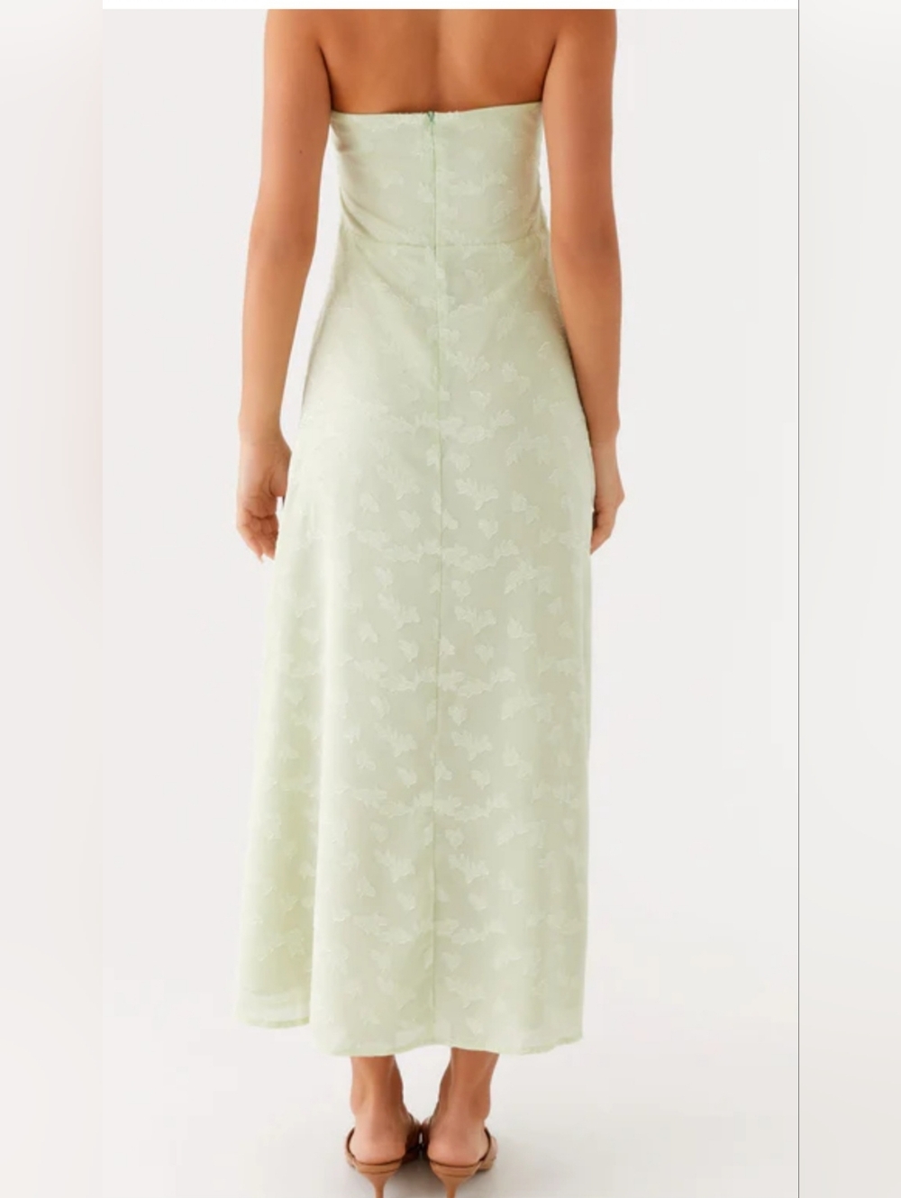 Abercrombie & Fitch Strapless Light Mint Green Maxi Dress
